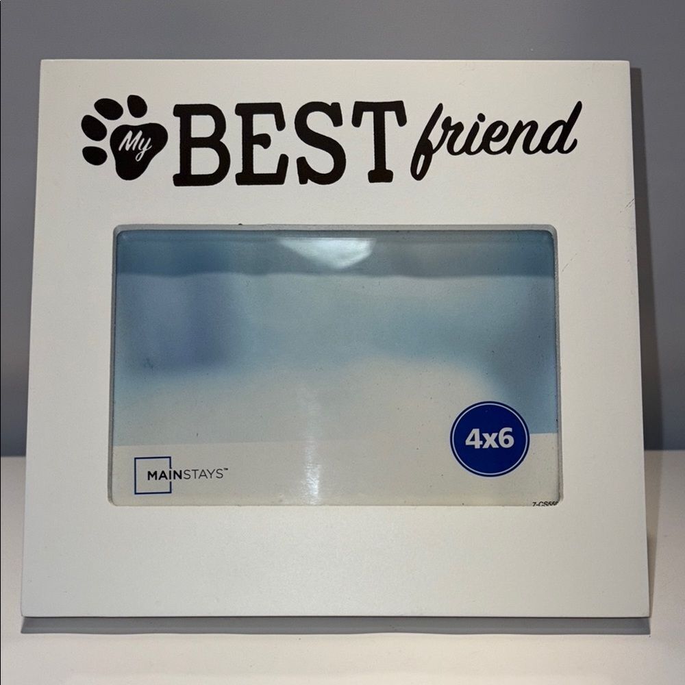 Mainstays White 'My Best Friend' Paw Print Photo Frame